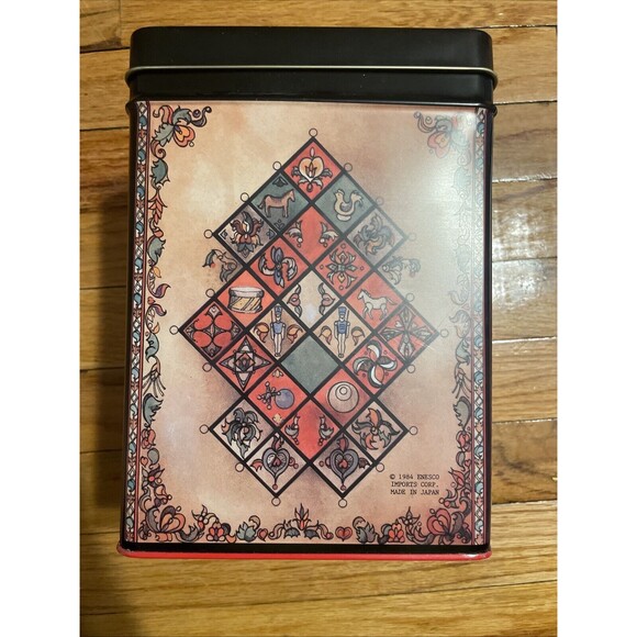 1984 Enesco Imports Corp Jack Tin Metal Canister Made In Japan Vintage - Picture 3 of 7